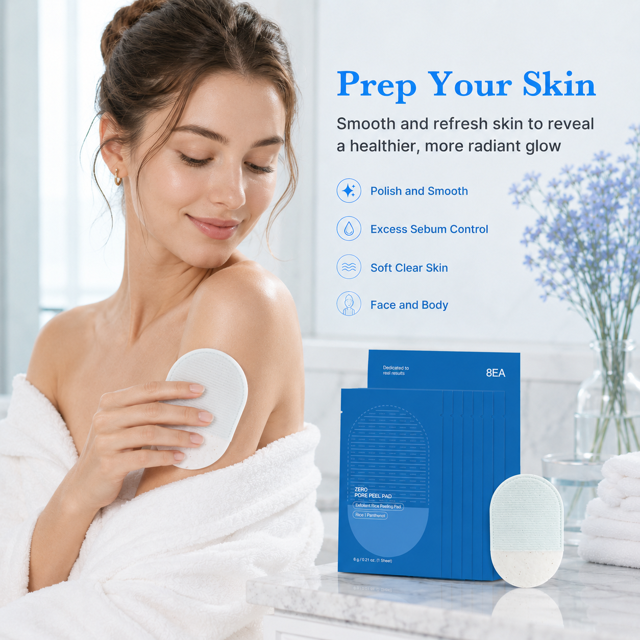 🔥Lasy day 50% OFF-🔥Body Exfoliating Scrub Pads For Bumpy Flaky Skin 8 Pack