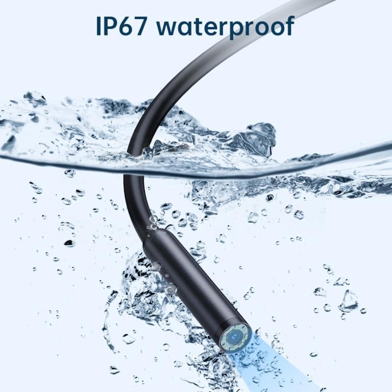16.4FT HD Borescope Camera with Semi-Rigid Cable & Multi-Use Accessory Kit