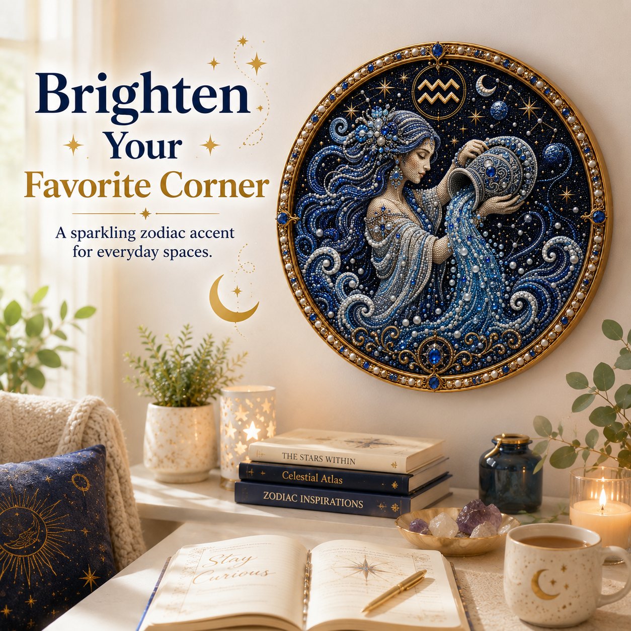 🔥 LAST DAY 49% OFF – ✨ Premium 3D Pearl 12 Zodiac Signs Art Kit | Luxury Flocked Canvas with Scratch-Resistant Non-Fading Pearl Beads DIY Handmade Astrology Decor ♈🌙💎