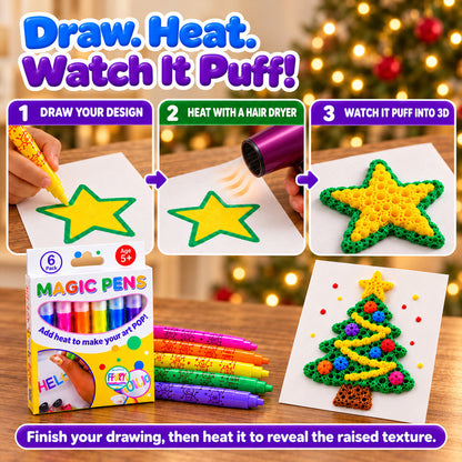 🔥LAST DAY 50% OFF ✨3D Magic Pen – Create Puffy 3D Art with Every Stroke!🎄Creative Christmas Gift | DIY Bubble Drawing Fun