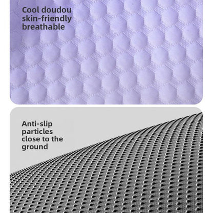 ❄️ Naturally Cool Ice-Silk Pet Mat • Breathable, Washable & Soft