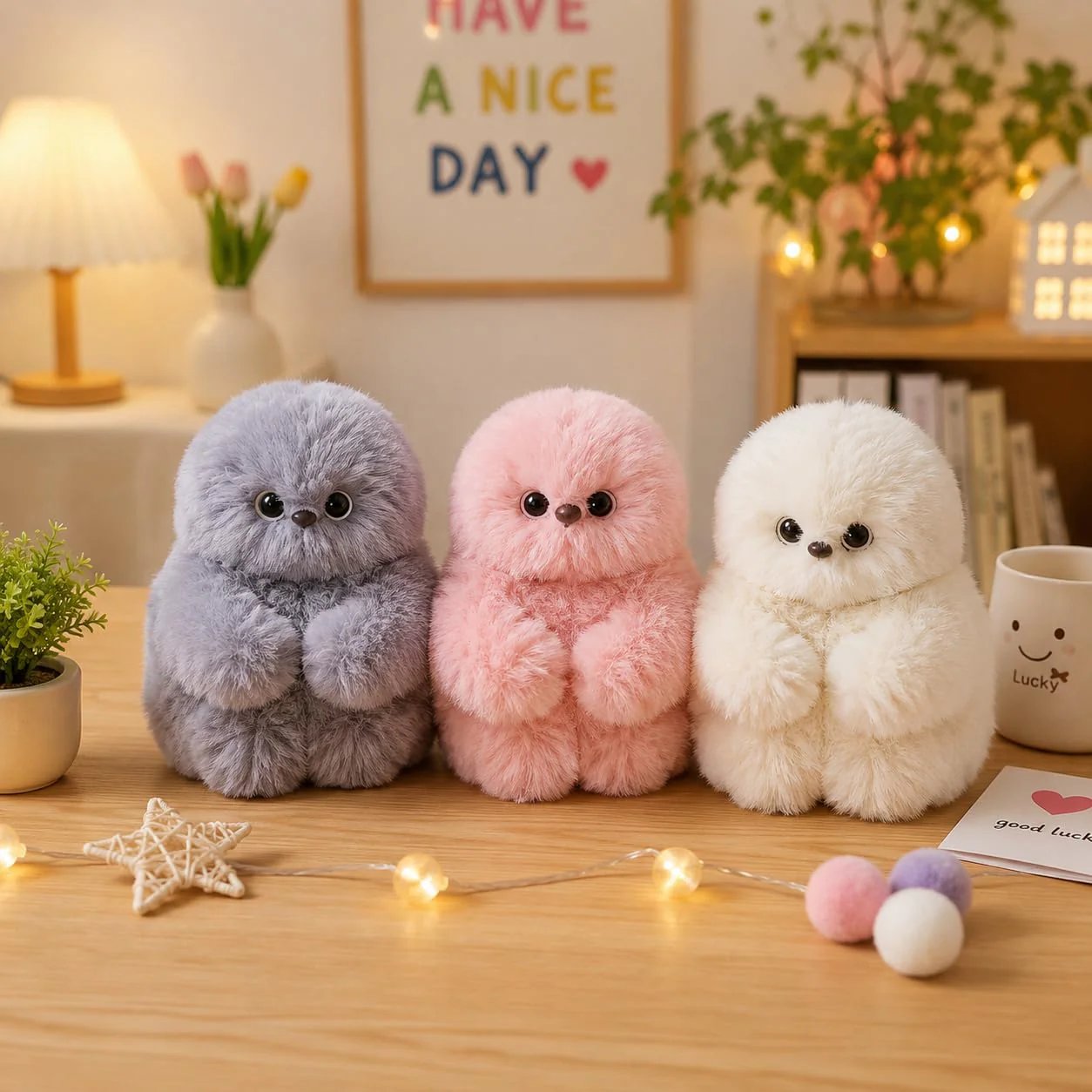 👀💕LAST DAY 70% OFF ✨Cute AI shy Emotional companionship robot doll bag charm plush toy👜-It can sing, turn its head, and learn to speak🤖