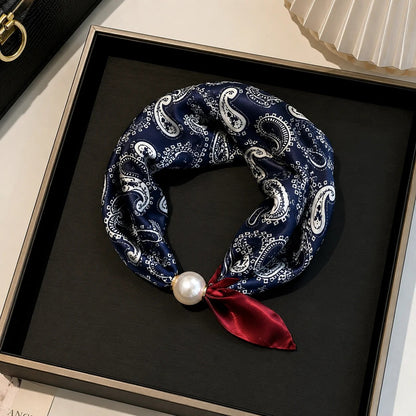 🏆25K+ SOLD 🔥2026 HOT SALE ✨ Effortless Glamour: Pop-On Pearl Necklace Scarf 🧣