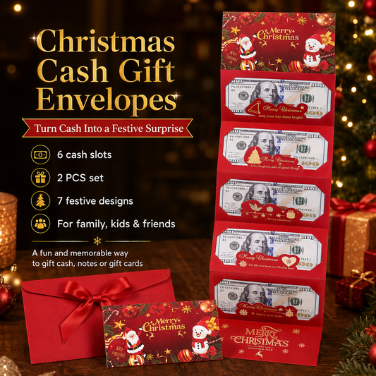⏳ FINAL 24 HOURS · 50% OFF🎁 6-Slot Christmas Cash Envelope – Make Money Fun To Open