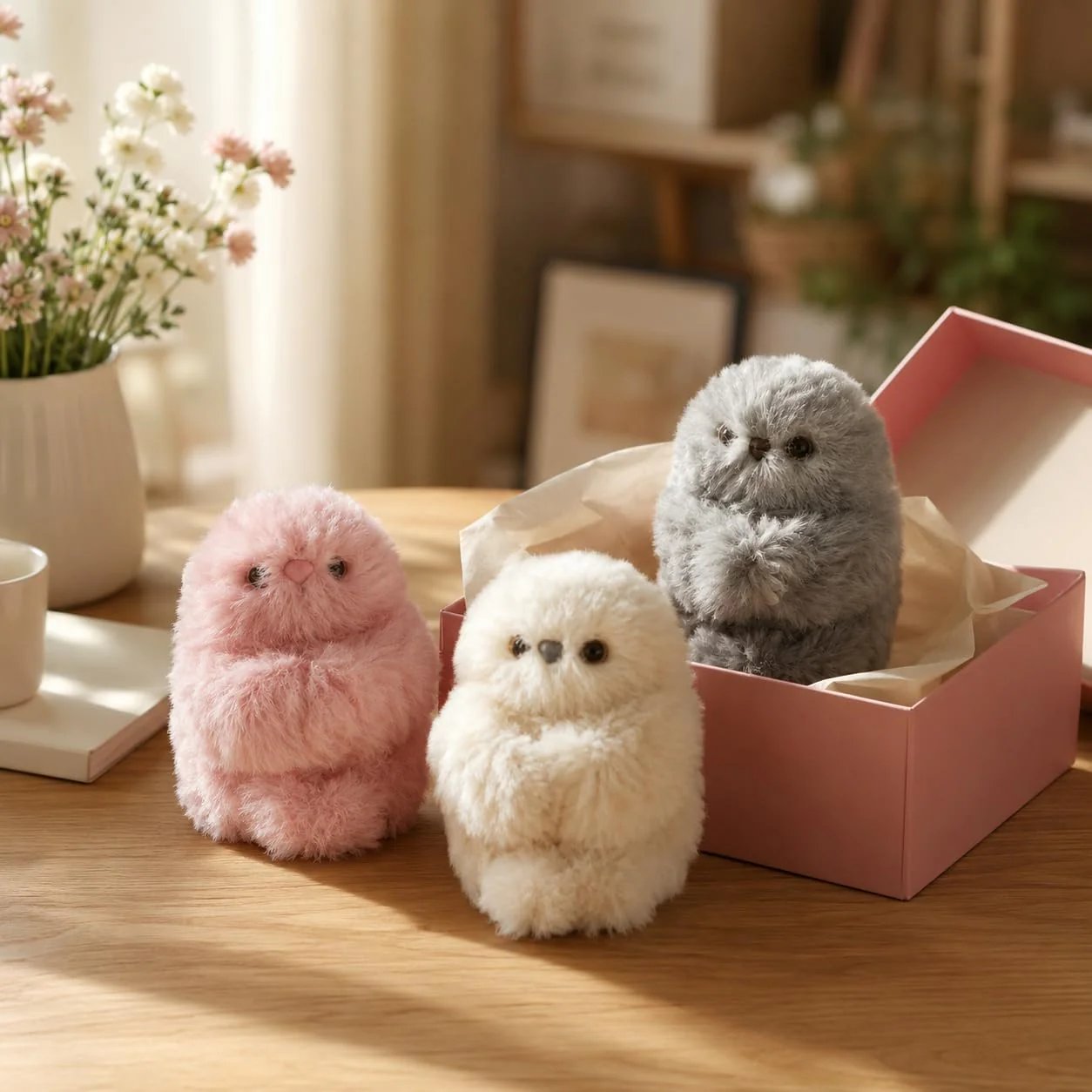 👀💕LAST DAY 70% OFF ✨Cute AI shy Emotional companionship robot doll bag charm plush toy👜-It can sing, turn its head, and learn to speak🤖