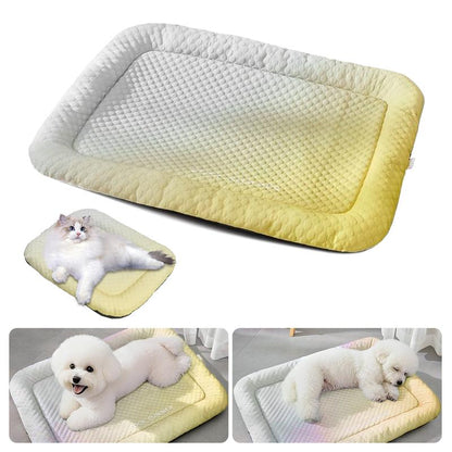 ❄️ Naturally Cool Ice-Silk Pet Mat • Breathable, Washable & Soft