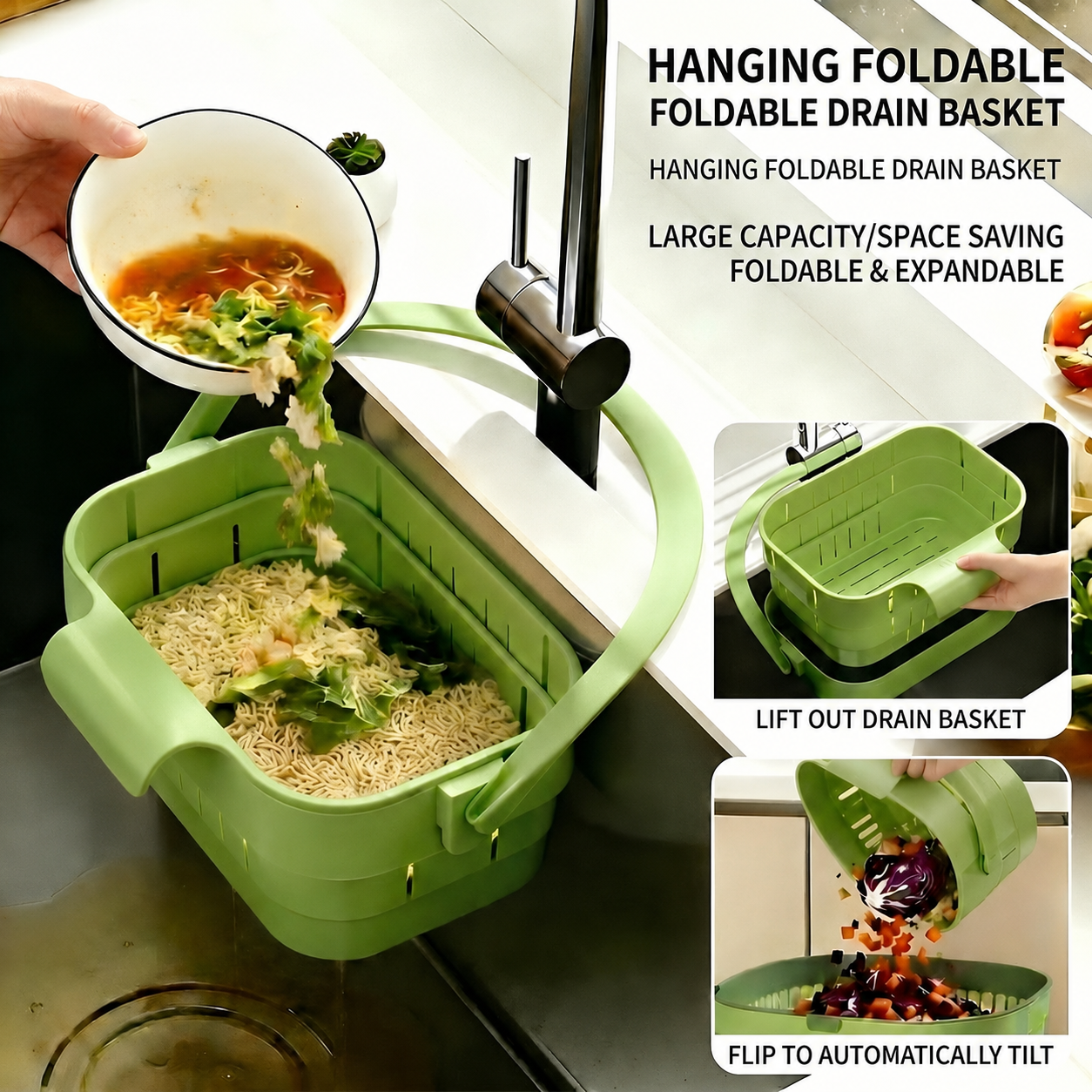 🔥💕LAST DAY 50% OFF ✨Foldable Hanging Colander
