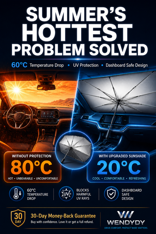 ✨️Last Day 50% OFF - 2026 Upgraded Car Windshield Sun Shade Umbrella