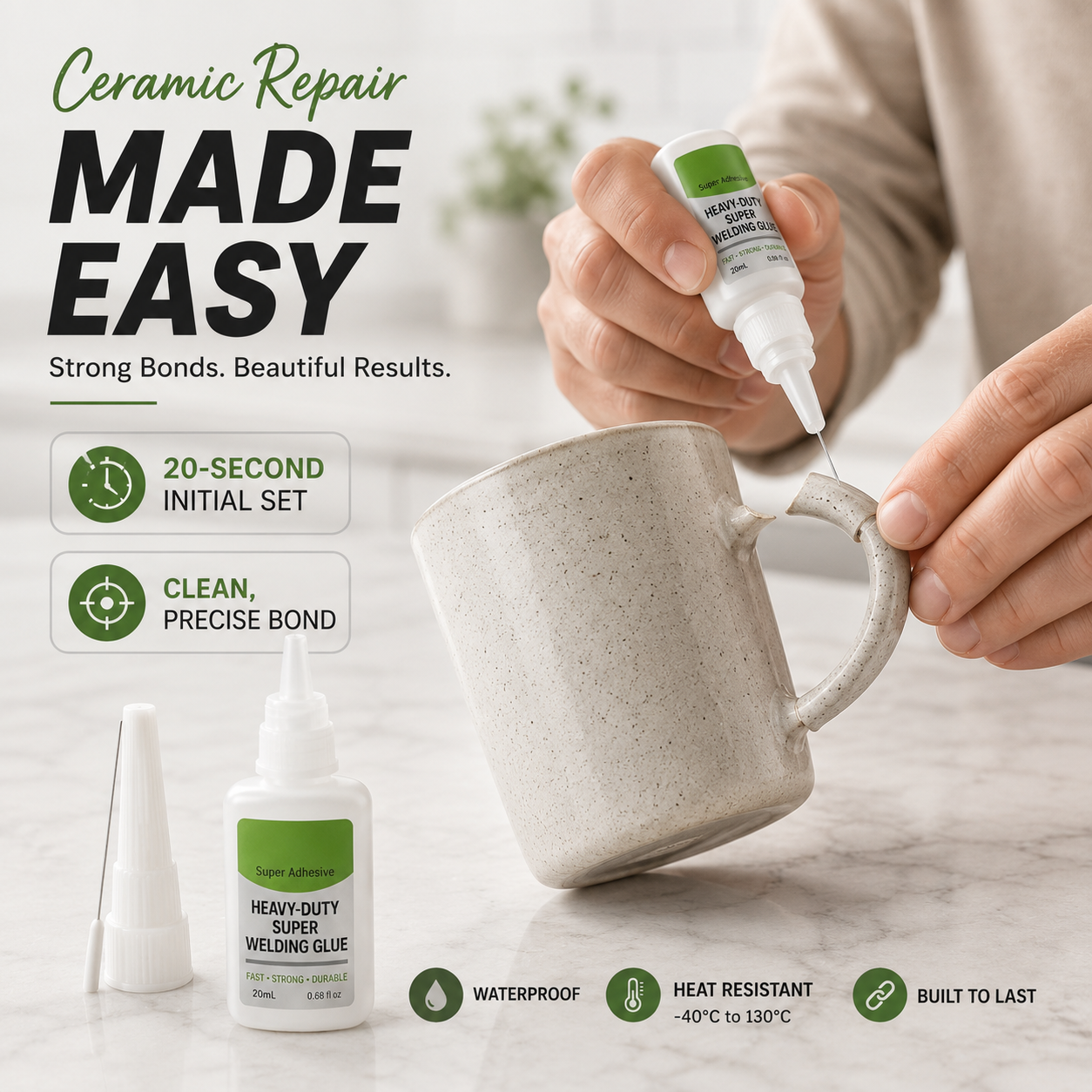 ⚡ Fast-Setting Multi-Material Super Glue