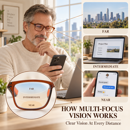⏳FINAL 24 HOURS · 50% OFF👓Classic Square Smart Zoom Reading Glasses