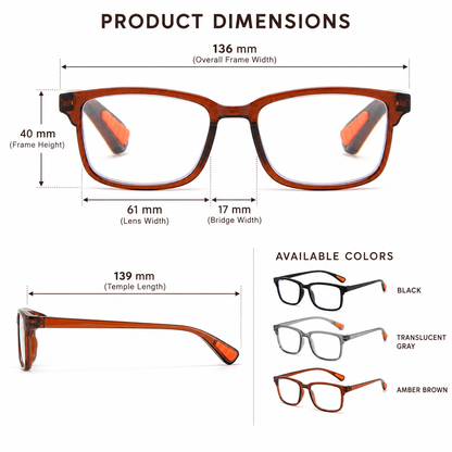 ⏳FINAL 24 HOURS · 50% OFF👓Classic Square Smart Zoom Reading Glasses