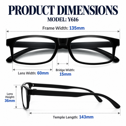 🔥LAST DAY 50% OFF ✨ Clear Vision Blue Light Reading Glasses