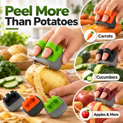 🔥LAST DAY 50% OFF ✨Palm Vegetable Peeler Set – Soft Grip Handheld Fruit & Veggie Peeler