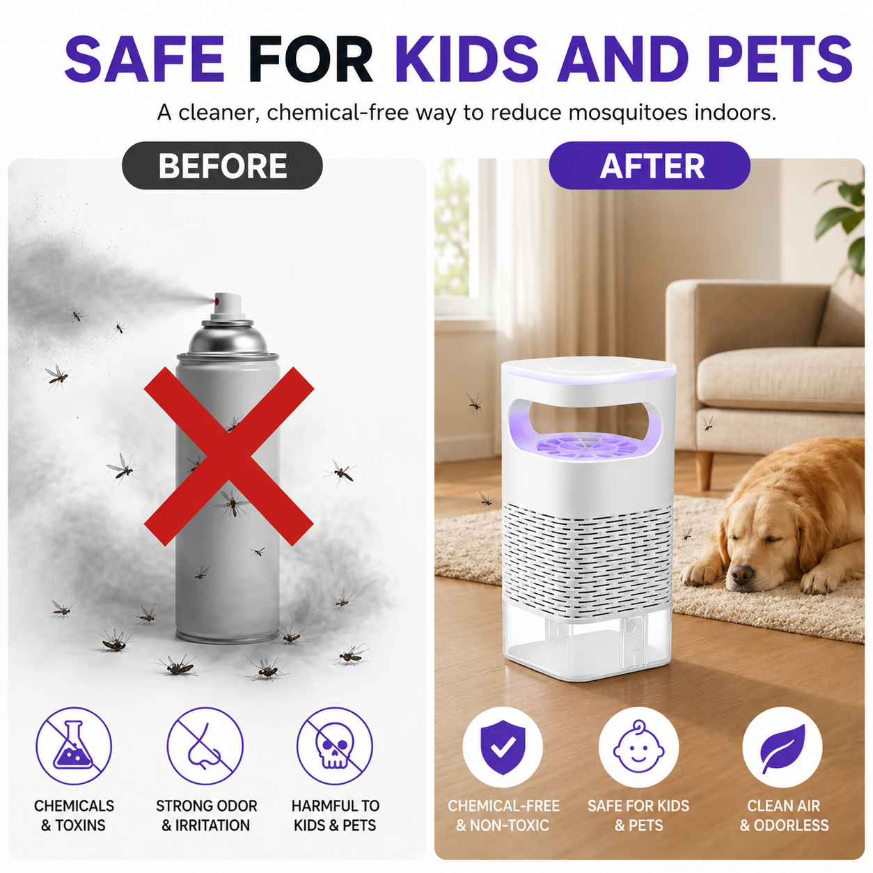 ⭐ Meet The New & Improved Version - 50% OFF Today! UV Mosquito Killer Lamp