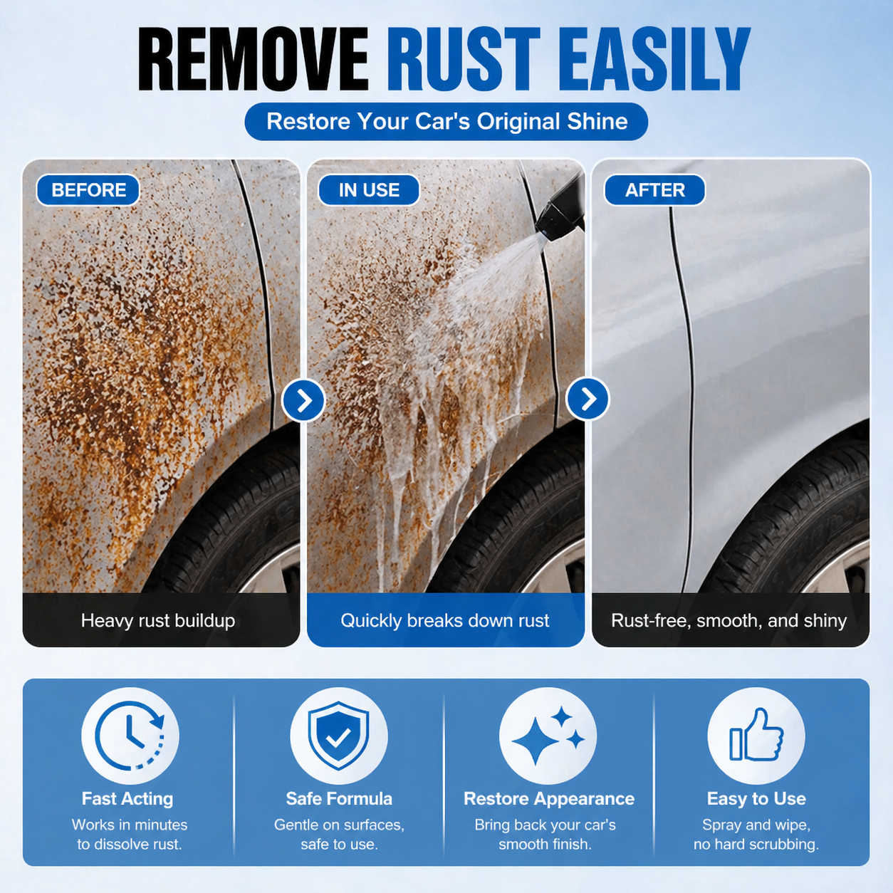 🚘🚗LAST DAY 50% OFF ✨Rust-preventing cleaning spray