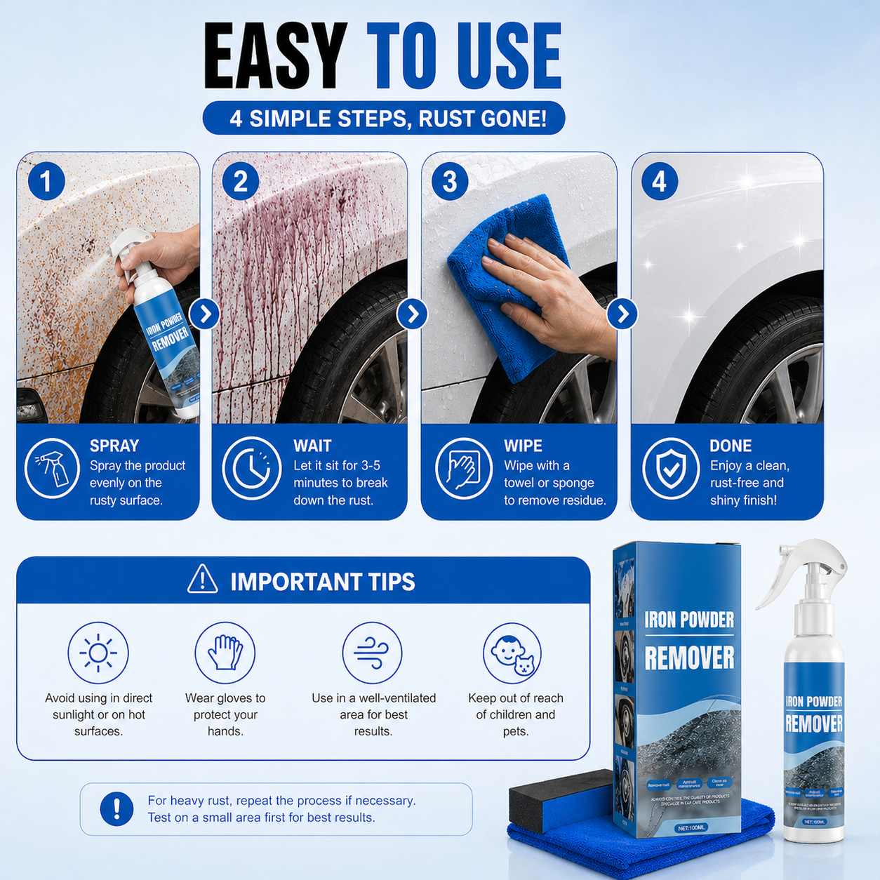 🚘🚗LAST DAY 50% OFF ✨Rust-preventing cleaning spray