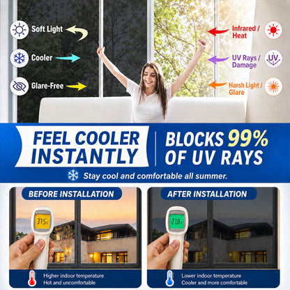 Dobryla® One-Way Mirror Window Film – Heat Control & UV Protection