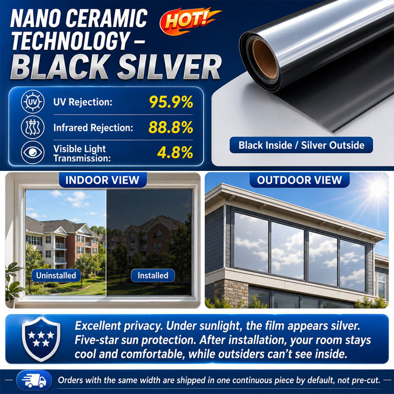 Dobryla® One-Way Mirror Window Film – Heat Control & UV Protection