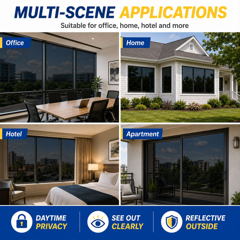Dobryla® One-Way Mirror Window Film – Heat Control & UV Protection