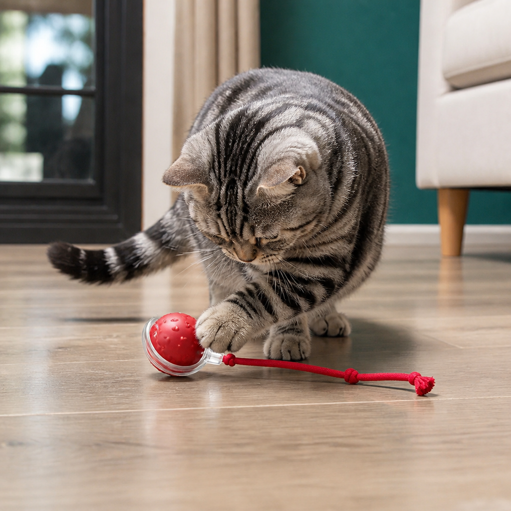 Junazilo® Interactive Play Ball With Tail For Cats