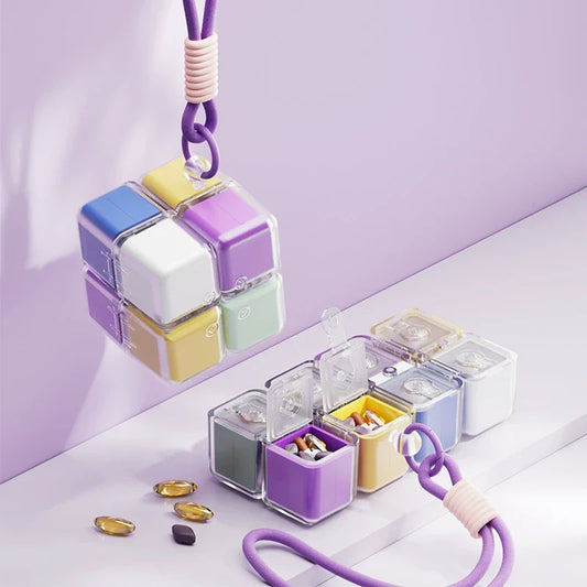 ⏳ FINAL 24 HOURS · 50% OFF💊 8-Compartment Cube Pill Organizer – Unfold And Find It Fast