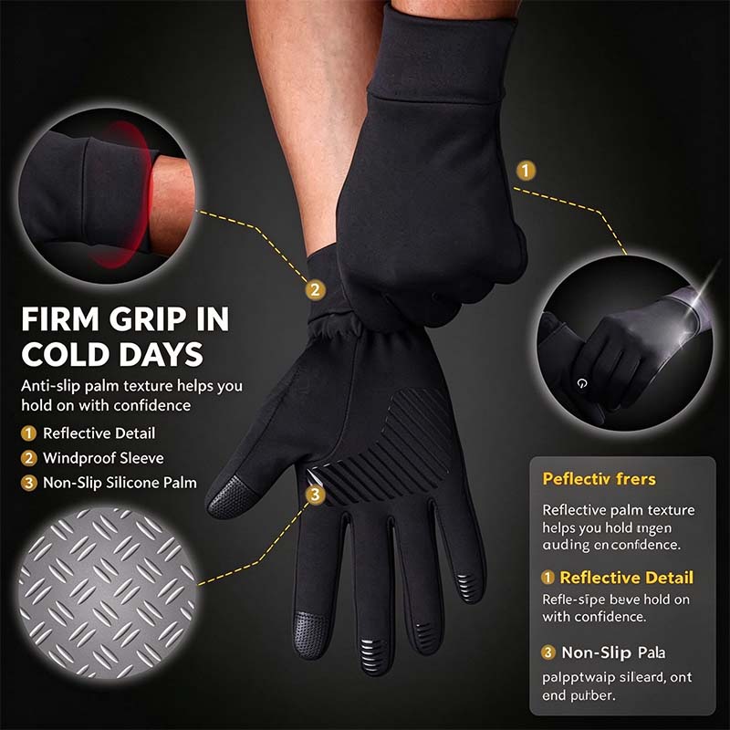 🔥LAST DAY 75% OFF ✨ Winter Gloves Women Men Gloves Liners Thermal Warm Touch Screen