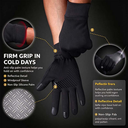 🔥LAST DAY 75% OFF ✨ Winter Gloves Women Men Gloves Liners Thermal Warm Touch Screen