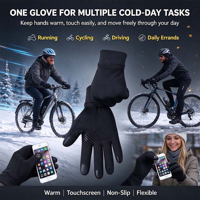 🔥LAST DAY 75% OFF ✨ Winter Gloves Women Men Gloves Liners Thermal Warm Touch Screen