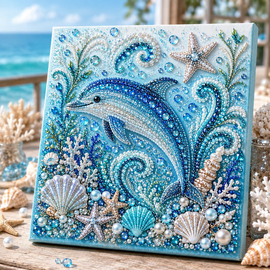 🌊🔥 Last Day Big Sale - 🌊✨ Ocean Theme Pearl Art DIY Kit – Relaxing DIY Craft to Create Stunning Coastal Artwork