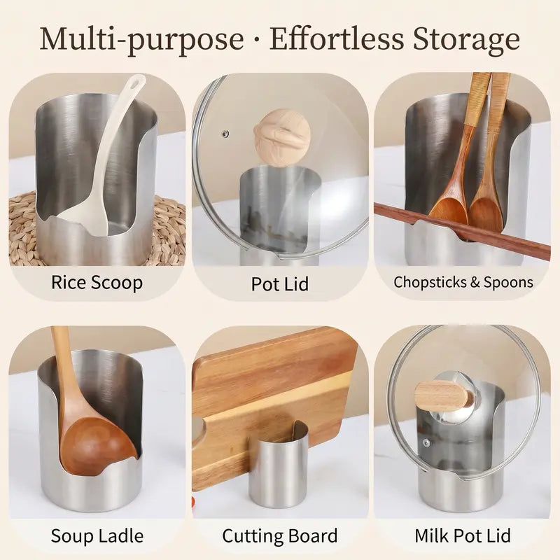 🔥LAST DAY 70% OFF ✨Thickened Stainless Steel Utensil Organizer, Rust Resistant Easy to Clean