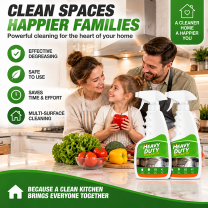 Heavy Duty Kitchen Degreaser Spray – Powerful Grease Remover For Stove, Oven, Cabinets & Multiple Surfaces