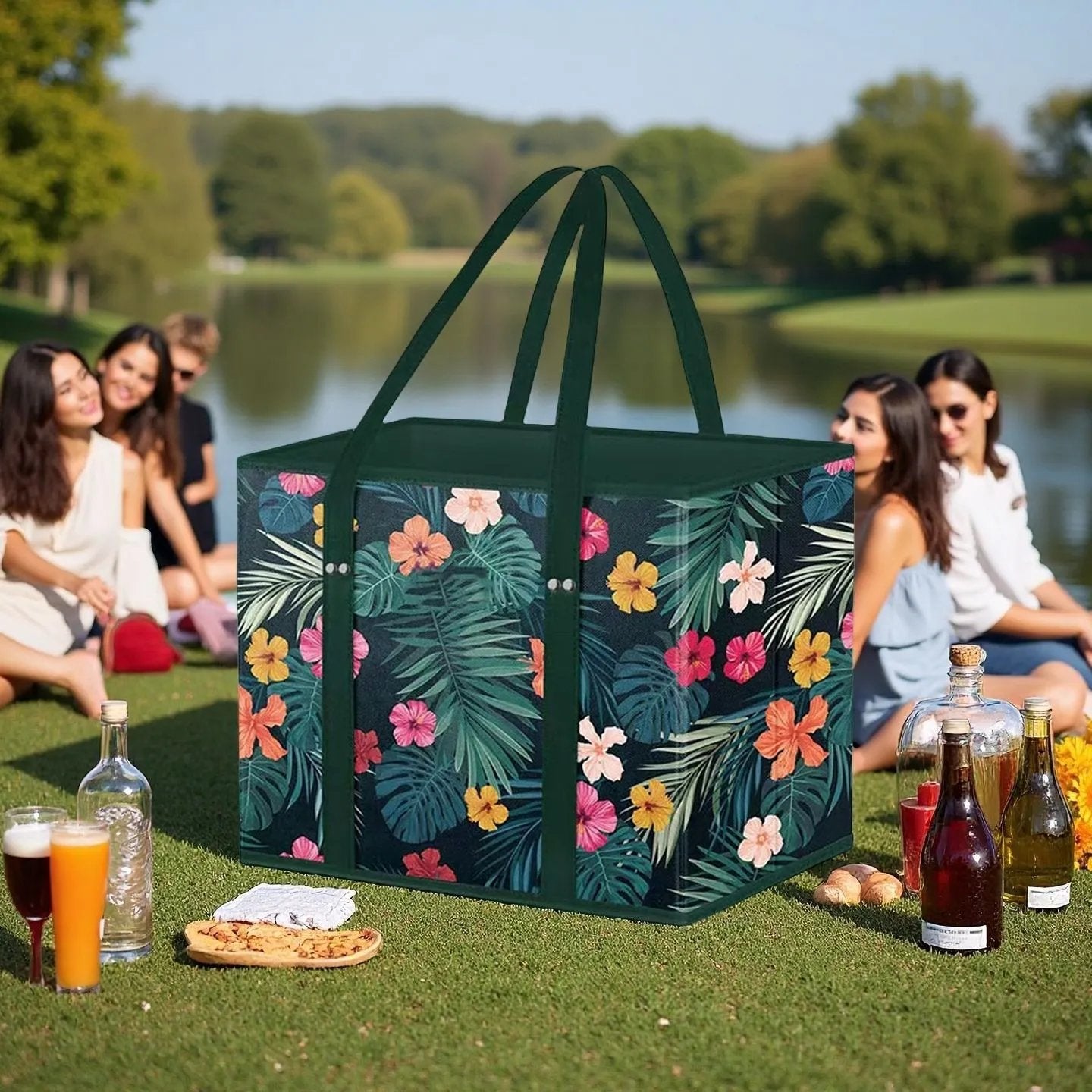 Thickened reusable shopping bag (foldable, sturdy, waterproof) 🛒✨