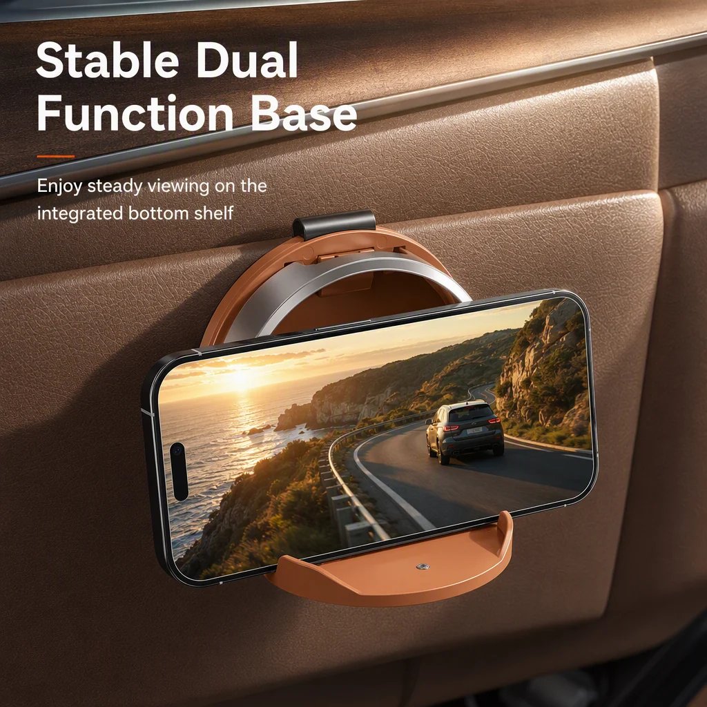 🔥LAST DAY 50% OFF ✨Foldable Car Cup Holder with Hook, Space-Saving Vehicle Drink Holder for Bottles, Coffee Cups & Tumblers