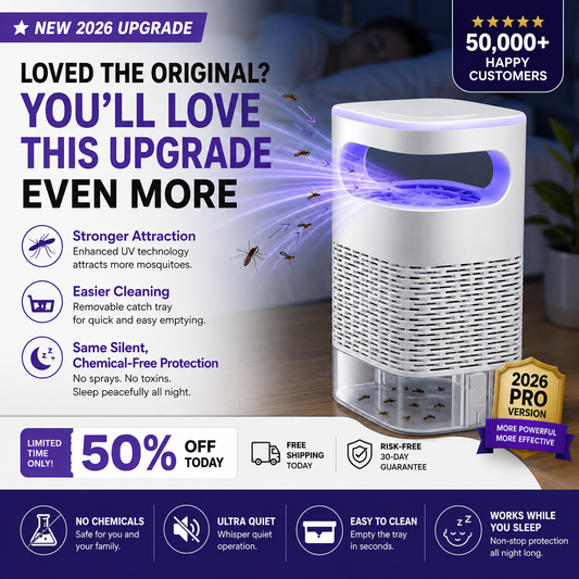 ⭐ Meet The New & Improved Version - 50% OFF Today! UV Mosquito Killer Lamp