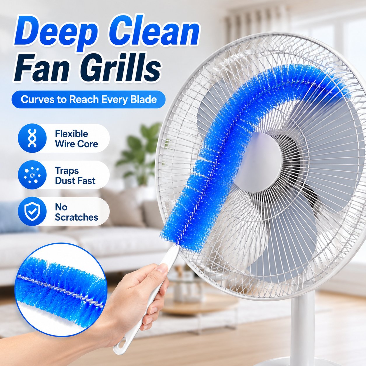 🔥Latest 2026 360-Degree Cleaning Brush – 50% Off🔥Bendable Microfiber Head,Reusable Dust Remover