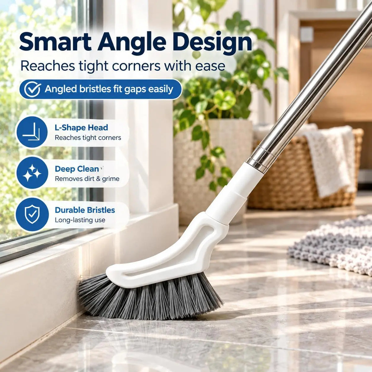 🔥LAST DAY 50% OFF ✨ Telescopic Crevice Cleaning Brush – Long Handle Gap Cleaner for Bathroom, Toilet, Floors & Windows
