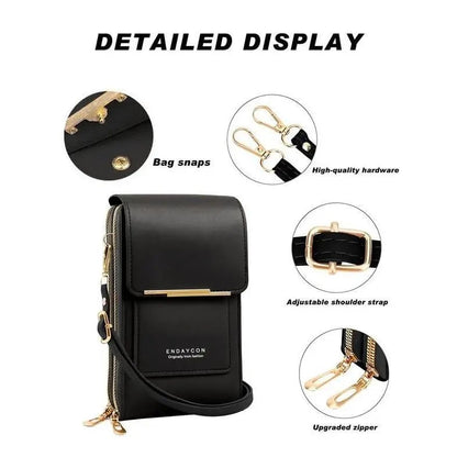 💞LAST DAY 75% OFF ✨👜📱Larnto® Simple and elegant women's touchscreen crossbody phone wallet Upsell