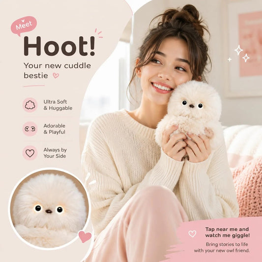 👀💕LAST DAY 70% OFF ✨Cute AI shy Emotional companionship robot doll bag charm plush toy👜-It can sing, turn its head, and learn to speak🤖