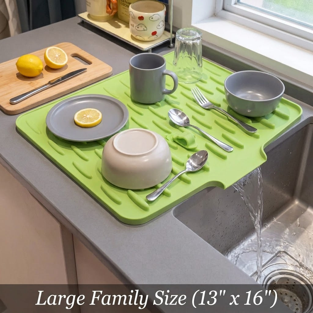 🔥 Hot Sale 50% OFF 🔥Heavy-Duty 3-in-1 Silicone Mat: Drainer, Trivet & Chopping Cushion