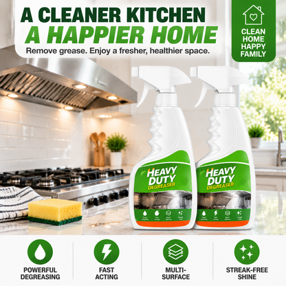 Heavy Duty Kitchen Degreaser Spray – Powerful Grease Remover For Stove, Oven, Cabinets & Multiple Surfaces