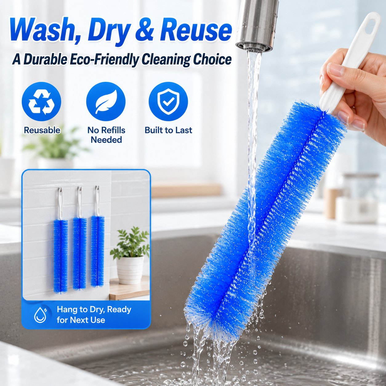🔥Latest 2026 360-Degree Cleaning Brush – 50% Off🔥Bendable Microfiber Head,Reusable Dust Remover