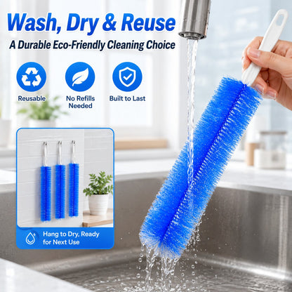 🔥Latest 2026 360-Degree Cleaning Brush – 50% Off🔥Bendable Microfiber Head,Reusable Dust Remover
