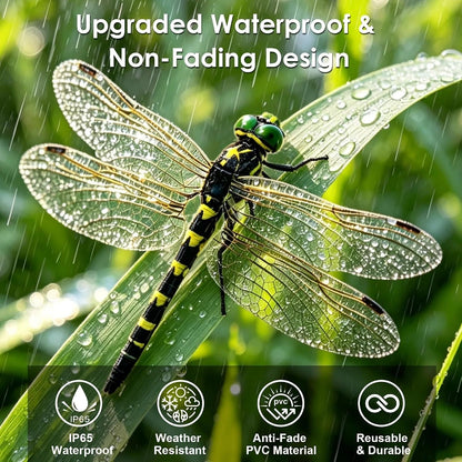 🔥💕LAST DAY 50% OFF ✨Orodira® Outdoor Fake Dragonfly Rod Clip, Garden Metal Dragonfly Clip