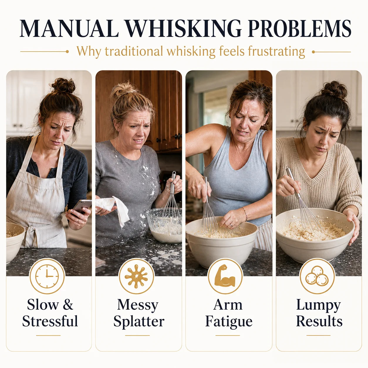 🥄✨LAST DAY 50% OFF ✨ Stainless Steel Hand-Push Rotary Whisk – Effortless Mixing in Seconds!