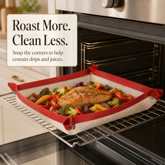 ⏳ FINAL 24 HOURS · 50% OFF🍪 Snap-Corner Baking Mat – Catch Drips And Clean Less