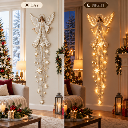 🔥LAST DAY 70% OFF ✨ Angel Blessing Starfall Wall Light – Heavenly Christmas Wall Decor