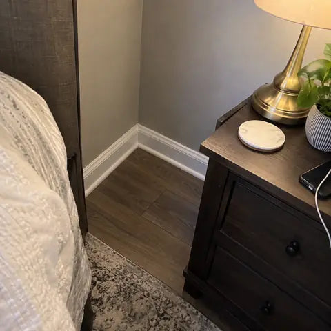 Air duster cleaning a home corner
