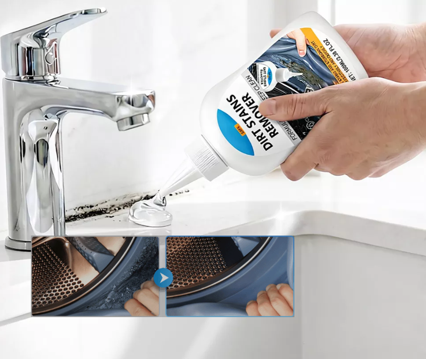 🔥LIMITED SALE 50% OFF!!💥Mold Remover Gel with Scrub Brush – Heavy Duty Mildew Stain Cleaner for Washer Gasket, Shower Caulk, Tile Grout & Bathroom
