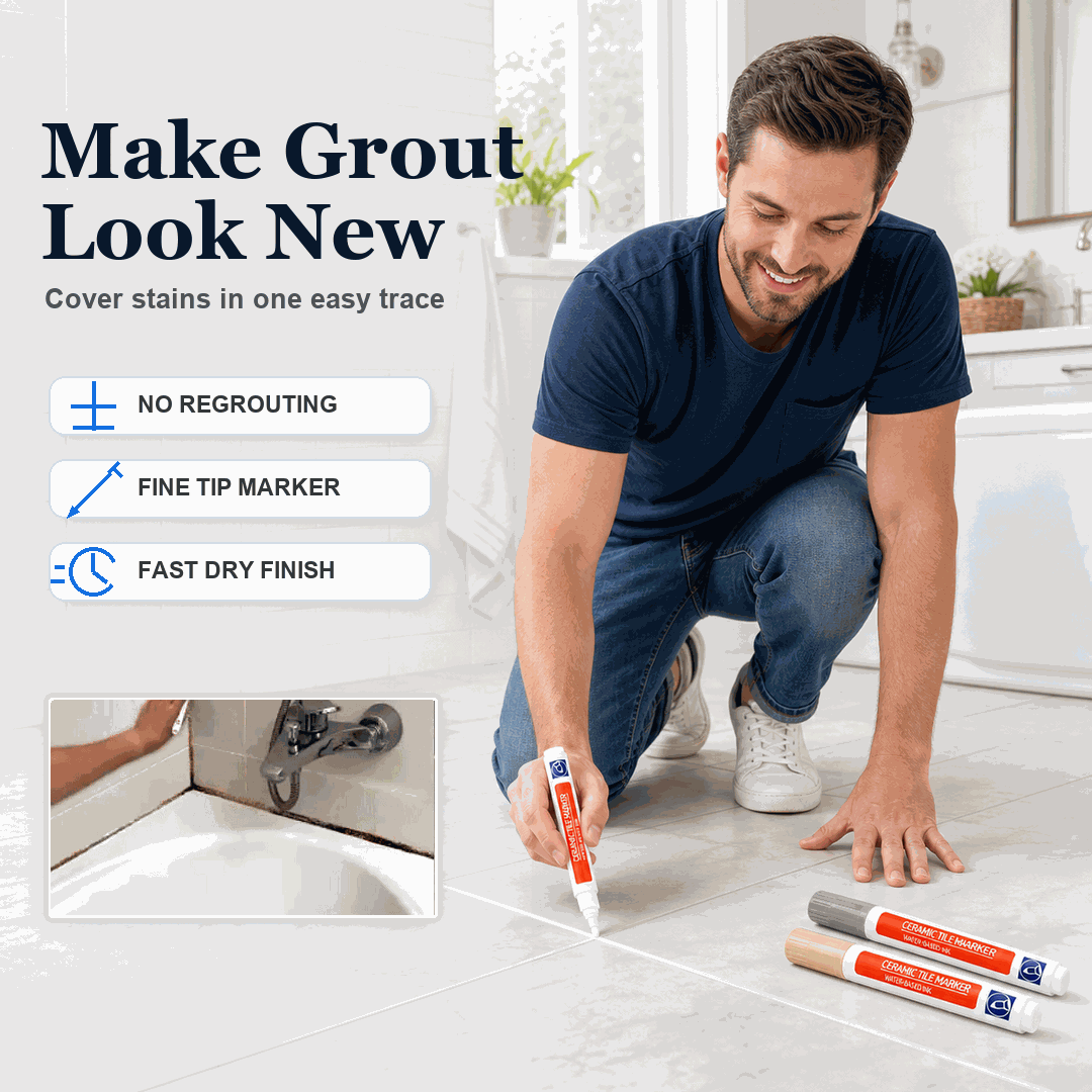 🔥✨LAST DAY 50% OFF ✨Anti-mould and waterproof joint pen for ceramic tiles