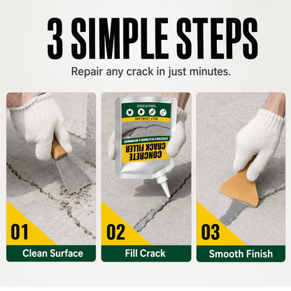 🏠 ✨LAST DAY 50% OFF ✨Waterproof Concrete Crack Filler for Indoor & Outdoor Use